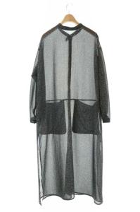 TOMORROWLAND 19AW フラワープリントロングワンピース ブラック