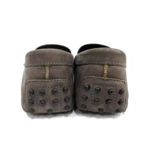 TOD'S ドライビングシューズ ラウンドトゥ レザー 牛革 7 27.0cm ダークブラウン