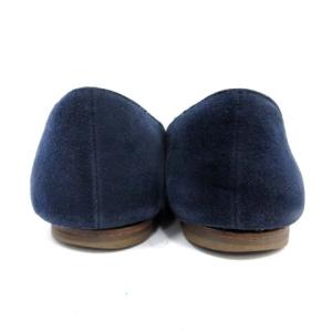 Salvatore Ferragamo ヴァラリボン スエードフラットシューズ ブルー