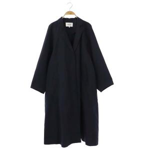 コットンライトコート チェスター ロング 36 紺 ネイビー