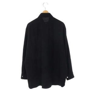 Theory 19AW LIGHT SAXONY 2 CLASSIC MENSWEA ウール シャツ 長袖 比翼ボタン S 黒 ブラック