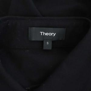 Theory 19AW LIGHT SAXONY 2 CLASSIC MENSWEA ウール シャツ 長袖 比翼ボタン S 黒 ブラック