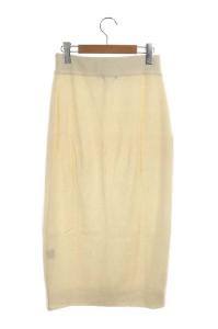 Theory 19AW ニットタイトロングスカート ウール S 白 ホワイト