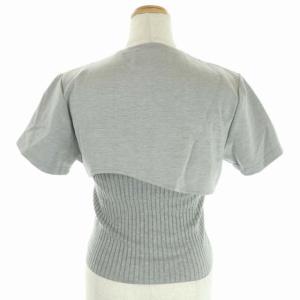 Ameri VINTAGE MEDITTERA LINE 21SS MEDI KNIT BUSTIER COMBI TEE 
