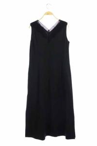 ebure プレートレースコットン ワンピース 38 ブラック