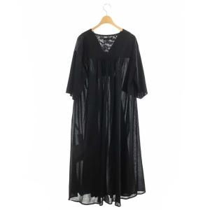 ebure カシュクール風ワンピース 36 ダークネイビー