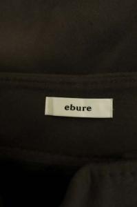 ebure スカート ウール ラップライク 台形 ロング 36 グレージュ