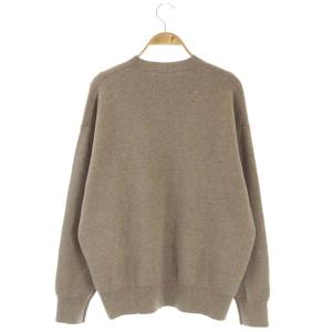 ebure クルーネックニット セーター プルオーバー ウール 長袖 モカ 茶