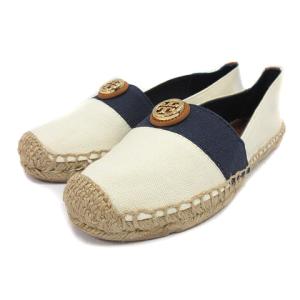 ロゴキャンバスフラットシューズ 6 ホワイト