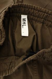 MHL. 20SS SUPERFINE COTTON TWILL パンツ イージー テーパード 1 茶 ブラウン 