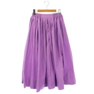 スカート フレア ギャザー 36 パープル