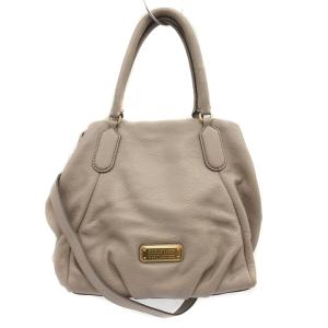 フラン ハンドバッグ ショルダーバッグ 2way レザー ロゴ グレージュ M0009406