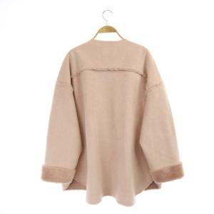Grace Class 19AW ジャケット コート ノーカラー エコムートン フェイク ファー 36 ピンク