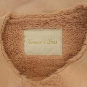 Grace Class 19AW ジャケット コート ノーカラー エコムートン フェイク ファー 36 ピンク