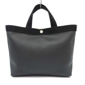 リュクス スクエア トートバッグ コーテッドキャンバス 黒 ブラック 704GP