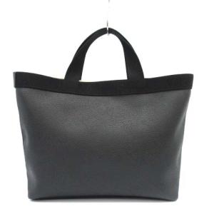 Hervé Chapelier リュクス スクエア トートバッグ コーテッドキャンバス 黒 ブラック 704GP