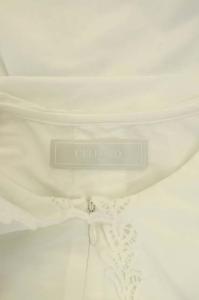 CELFORD 21SS 刺繍ビッグカラー2WAYチュニック ブラウス ノースリーブ ホワイト