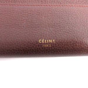 CELINE 2178 ラージフラップ 長財布 ゴールド金具 レザー ボルドー