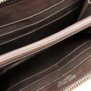 JIMMY CHOO 長財布 ラウンドファスナー レザー パイソン型押し スタッズ  スター ブラウン