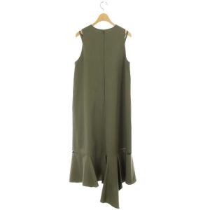 STUNNING LURE デザインフレアロングワンピース カーキ