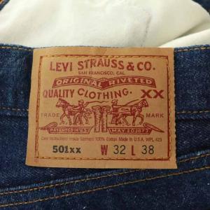 Levi's 96年 USA製 501xx ボタンフライ 524刻印 デニムパンツ ジーンズ ストレート W30L38 青 ブルー