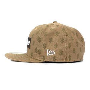 Supreme ×NEW ERA 18SS MONOGRAM BOX LOGO 7 3/8 ブラウン