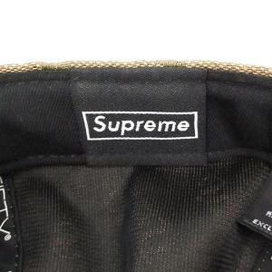 Supreme ×NEW ERA 18SS MONOGRAM BOX LOGO 7 3/8 ブラウン