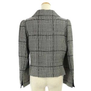 M'S GRACY セットアップ テーラードジャケット シングル プリーツスカート ひざ丈 千鳥チェック柄 ホワイト