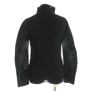 me ISSEY MIYAKE タートルネックプリーツブラウス カットソー 長袖 黒 ブラック