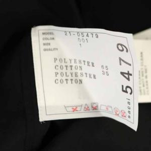 sacai 21SS Cotton Poplin 長袖シャツ 切替 1 ブラック