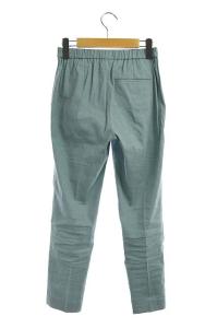 Theory 21SS Eco Crunch Wash Treeca Pull On J クロップドパンツ テーパード リネン混 00 水色