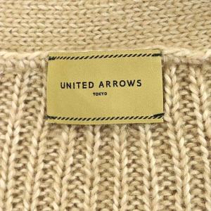 UNITED ARROWS ニット カーディガン ミドル丈 長袖 シルク モヘヤ混 ウール混 ベージュ