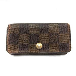 N60385 ダミエ ミュルティクレ4キーケース ゴールド金具 ブラウン ダミエエベヌ