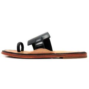 nagonstans 21SS Asymmetry Sandals ストラップサンダル フラット レザー 36 ブラック