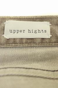 upper hights THE STELLA スリムテーパードデニム ジーンズ ダメージ加工 22 ライトブラウン 13G219