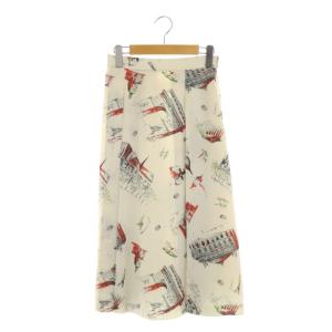 20SS ボックスプリーツロングスカート 36 アイボリー