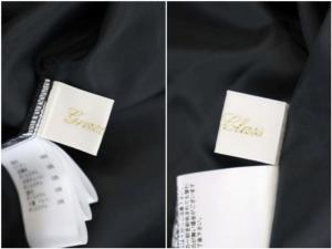 Grace Class 20AW チュールドレス リップモチーフ 刺繍 半袖 フレア ロング ベルトリボン ラウンドネック 36 黒 ブラック