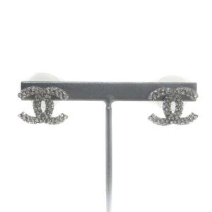 B20V ピアス ココマーク ラインストーン シルバー