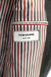 THOM BROWNE チェスターコート ロング チェック 千鳥柄 ウール 3 グレー