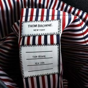 THOM BROWNE トートバッグ レザー ペブルグレイン 黒 ブラック