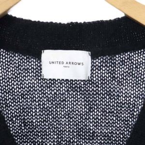 UNITED ARROWS UWSC MOHAIR/W Vネック カーディガン ニット 長袖 モヘヤ 黒 ブラック