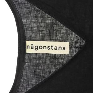 nagonstans リネン Vネック チュニック ブラック