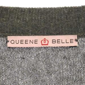 QUEENE AND BELLE アパルトモン取り扱い ニット カーディガン 長袖 ウール バックデザイン ロング Vネック グレー