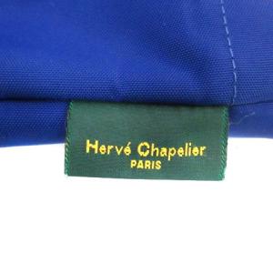 Hervé Chapelier ナイロン舟型トートM ハンドバッグ 無地 フランス製 青 ブルー 黒 ブラック