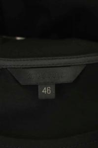 TO BE CHIC 20SS 袖花柄ワンピース ロング 七分袖 裾フレア インナー付き 46 黒 ブラック