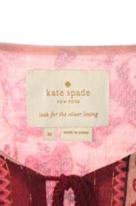 kate spade new york ペイズリー ドレス ワンピース ロング フレア M ピンク