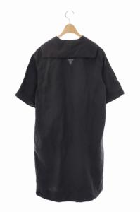 MARGARET HOWELL 20SS LINEN COTTON POPLIN ワンピース ロング 五分袖 2 チャコールグレー