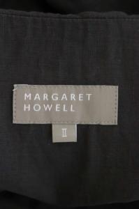 MARGARET HOWELL 20SS LINEN COTTON POPLIN ワンピース ロング 五分袖 2 チャコールグレー