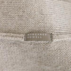 MARGARET HOWELL 21SS ウールコットンVネックニット セーター 長袖 プルオーバー F ベージュ