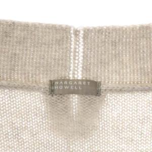 MARGARET HOWELL 21SS Vネックウールニットカーディガン ベージュ